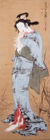 曽我蕭白「美人図」江戸時代(18世紀後期)　由良コレクション　2/5～27日のみ展示